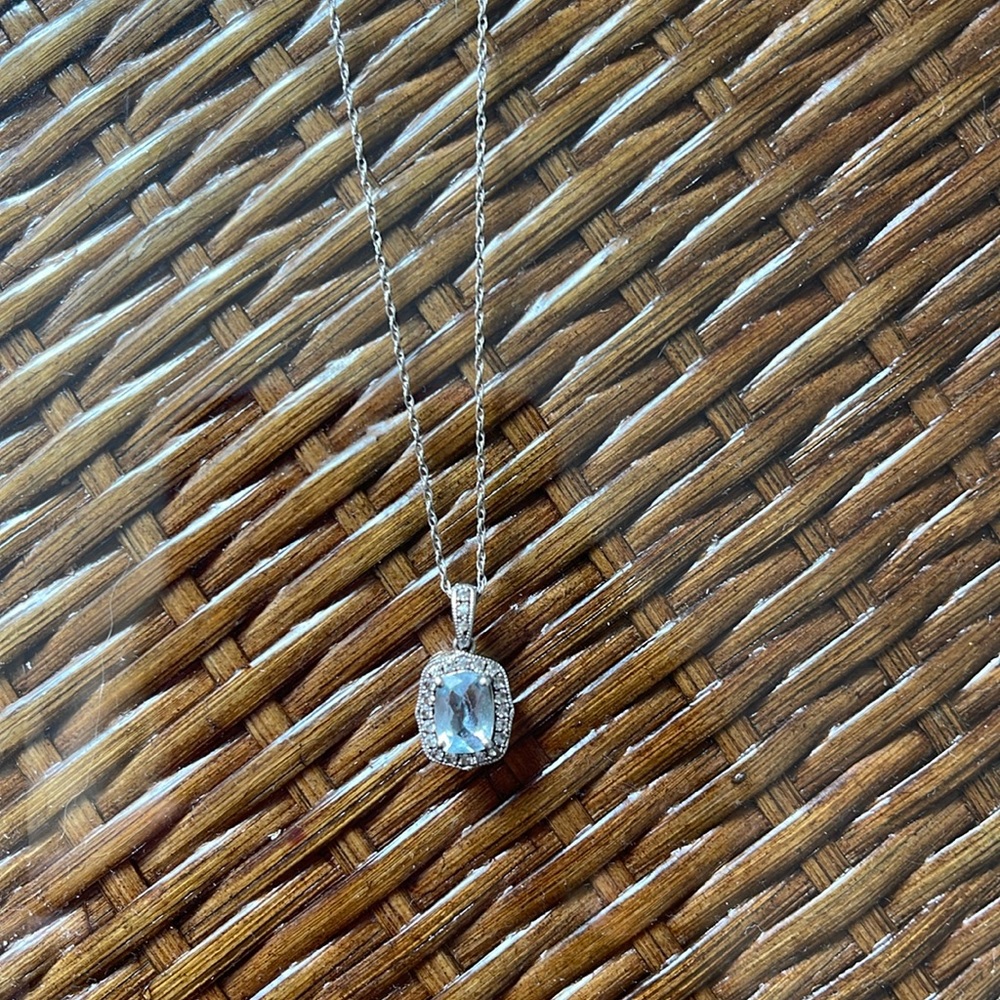 Aquamarine Sterling Silver Necklace